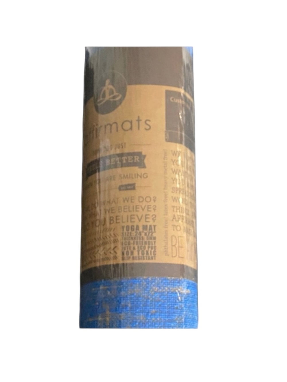 new Affirmats x Patrick Cooper 𓁹 Live Authentic Yoga Mat 𓁹 Blue Silk 5mm Thick - Picture 6 of 16